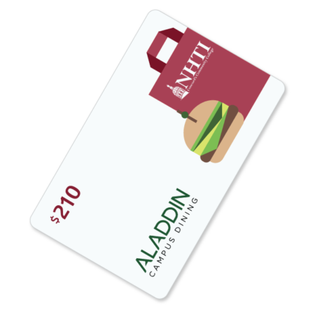 Product image of a payment card for $210 with the NHTI logo on it.