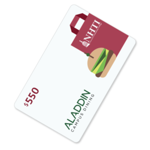 Product image of a payment card for $550 with the NHTI logo on it.